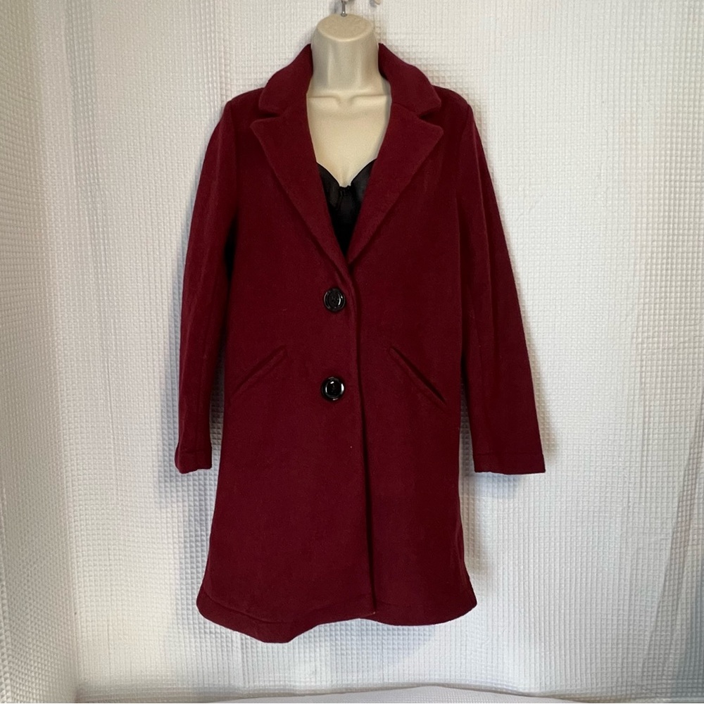 Blashe, maroon long coat, size small